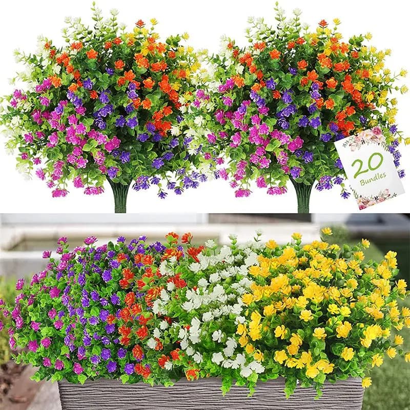 3/6pcs Artificial Plant Flower Eucalyptus Babysbreath Festival Wedding Outdoor Bonsai Arco Porta Cortile Vaso House Pack Gift Do You