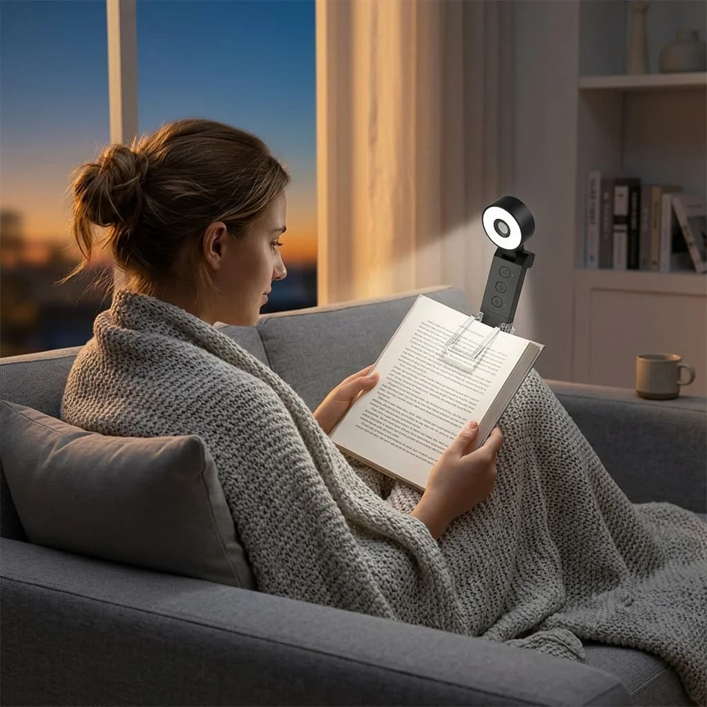 Clip On Reading Lamp USB Rechargeable LED Book Light Dimmable Desk Bedside Table Lamp Foldable Portable Eye Care Study Bedroom