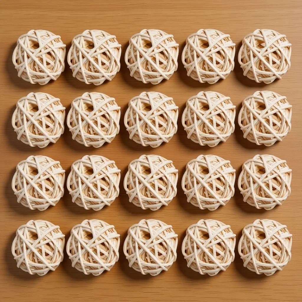 20Pcs Aromatherapy Wicker Rattan Balls Natural Rattan Balls Vase Fillers Diffuser Accessories for Home Fragrance Decoration