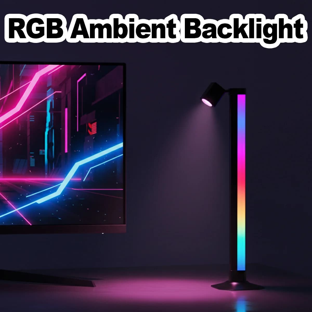 Barra luminosa intelligente a LED RGB con sincronizzazione musicale, controllo tramite app, lampada d'atmosfera USB per camera da letto, postazione gaming, illuminazione di sfondo per TV e computer