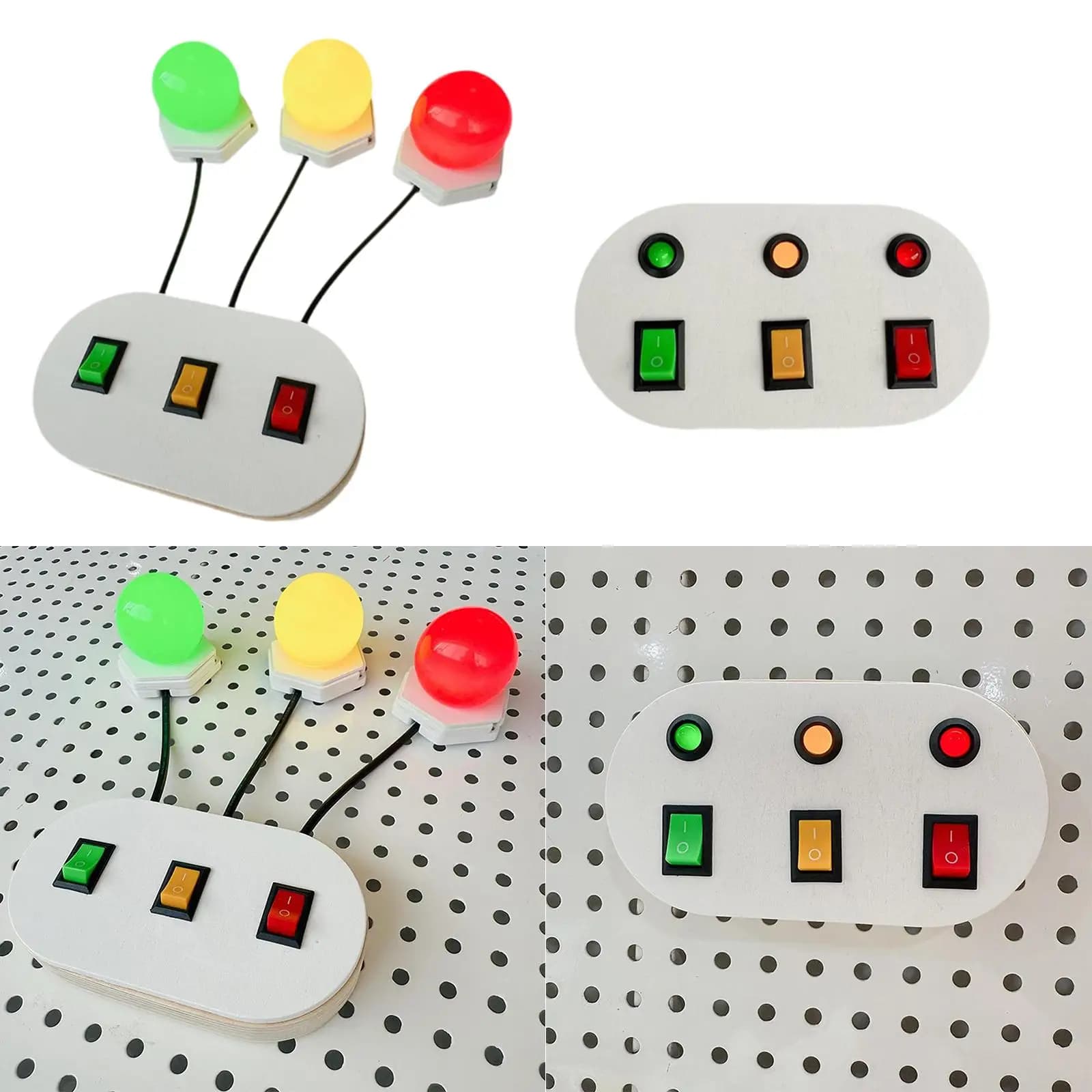 Tavola Sensoriale per Giochi al Chiuso, Riconoscimento dei Colori, Apprendimento Cognitivo per Bambini, Luci Tricolore per Bambini