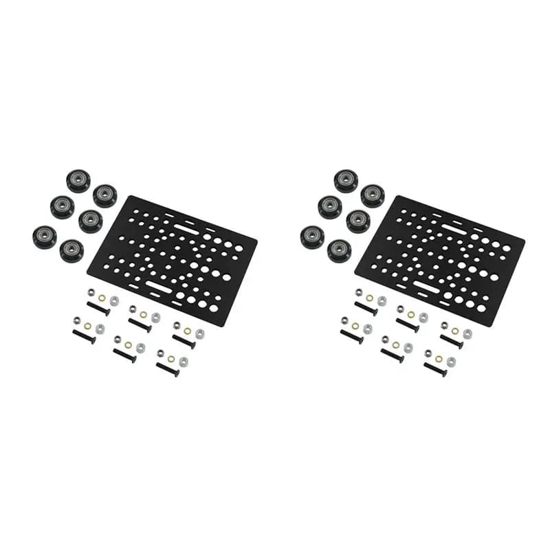 【OFFERTA LAMPO】Set di 2 Piastre Gantry V-Slot 20-80mm con Kit Ruote V-Slot Solide in POM per Profili, Componenti Macchine CNC, Parti Stampanti 3D