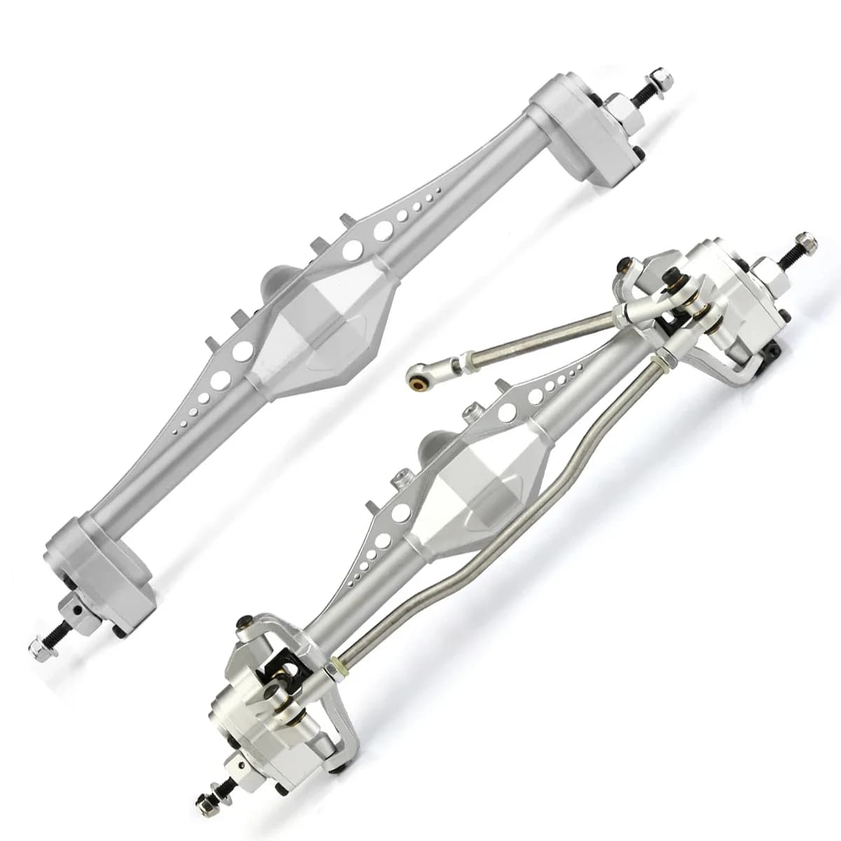 2 pezzi in lega di alluminio anteriore asse posteriore per 1/10 scx10iii RC Crawler Car Axial Capra 1.9 illimitato Trail Buggy UTB Currie F9 aggiornamento