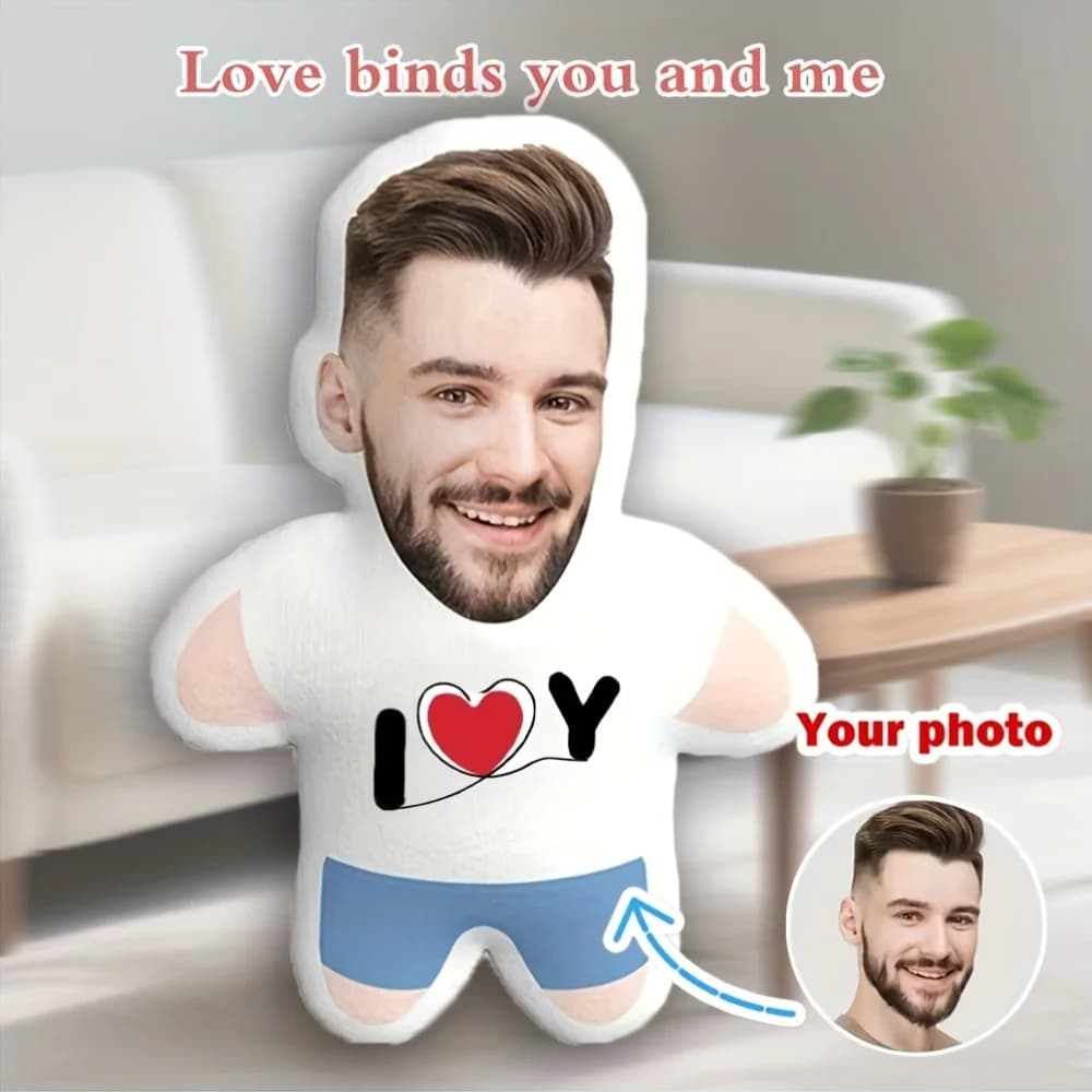 Cuscino personalizzato con foto "I Love You", adatto per regali o come decorazione per la casa, cuscini carini