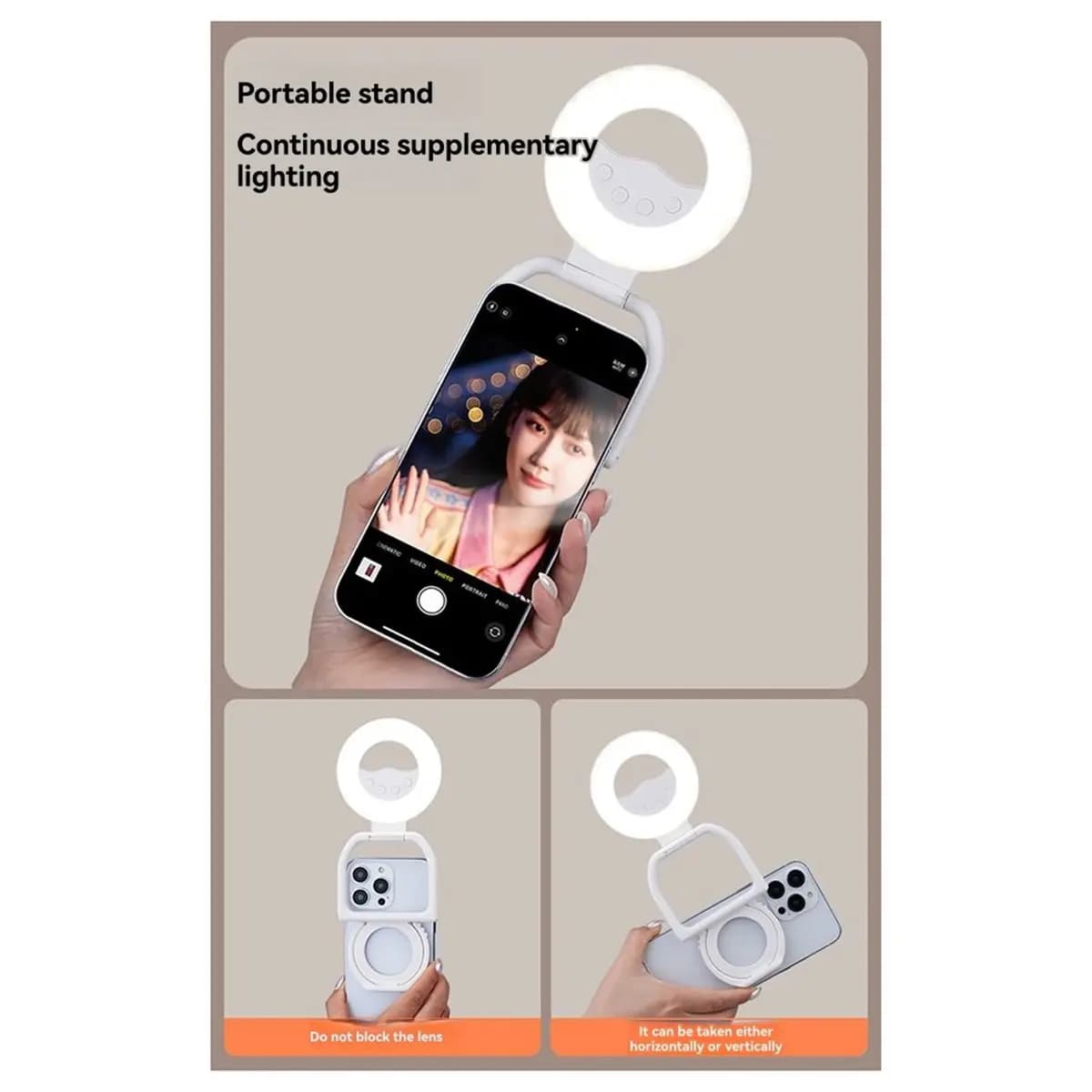 DT81 USB Charge Led Selfie Ring Light Mobile Phone Lens LED Selfie Lamp Ring for Smartphone Selfie Light