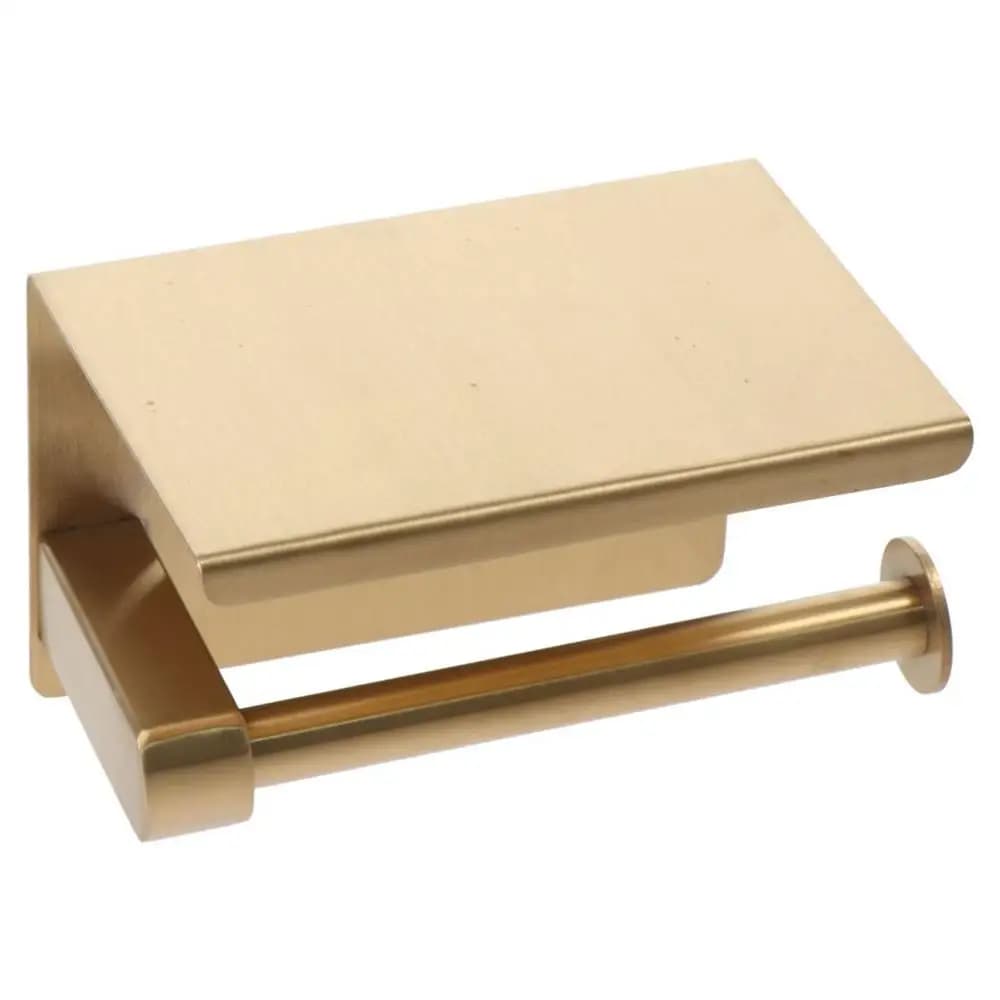 Supporto per carta igienica in acciaio inossidabile foratura a parete moderna/moda mensola per telefono a parete mensola portaoggetti in oro bagno