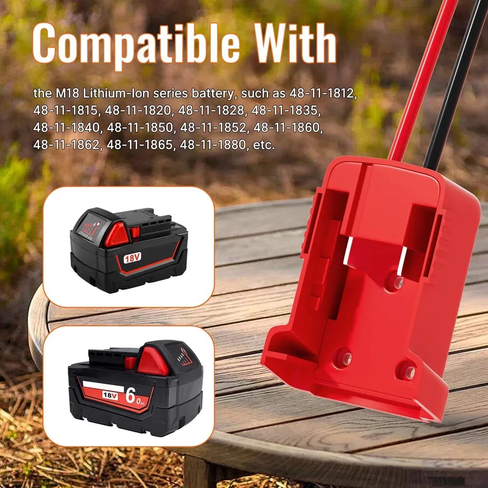 Morsetti per cavi di ponticello per avviamento a ponticello batteria Milwaukee M18 18V, avviamento a ponticello batteria portatile 8AWG per utensile elettrico