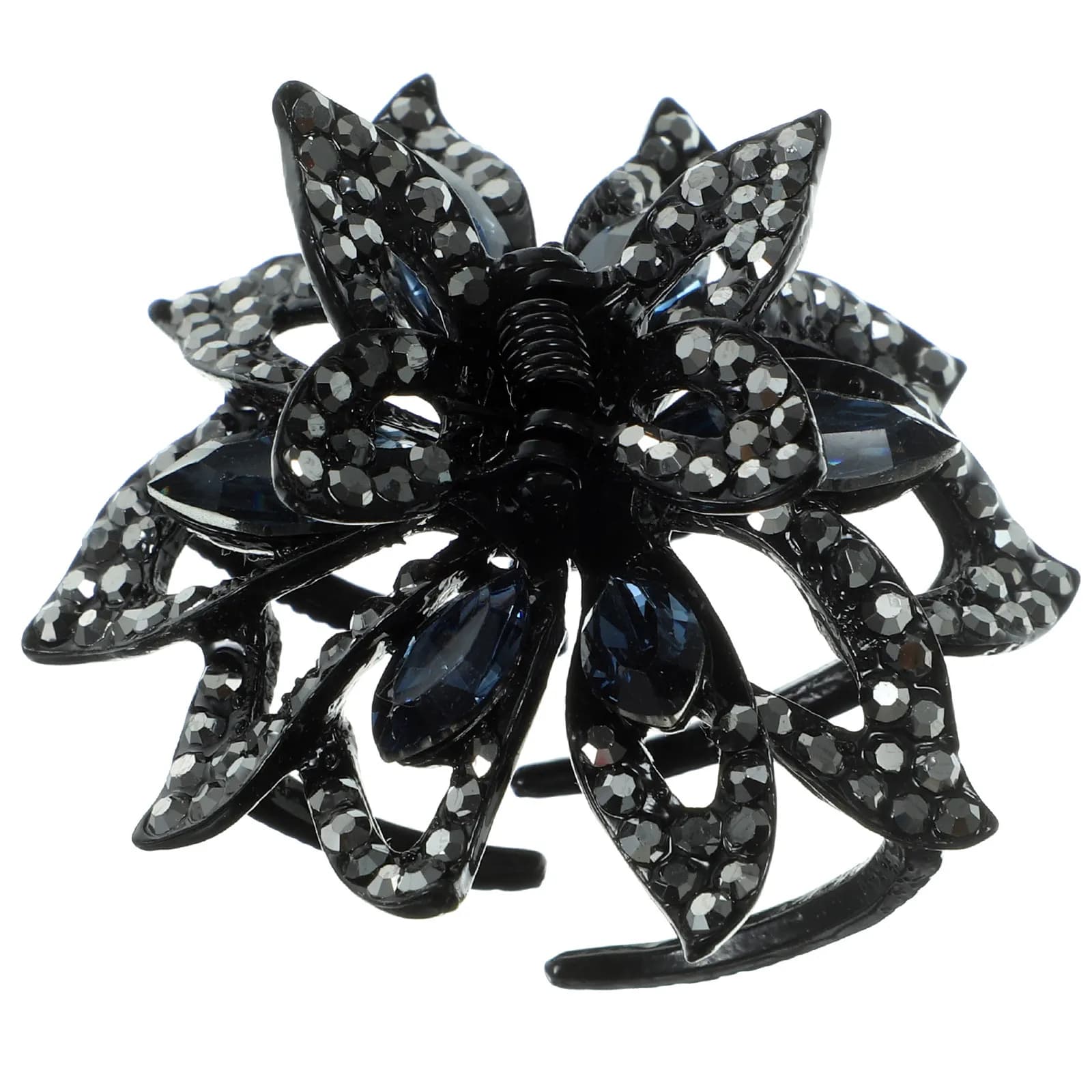 Flower Shape Hair Clip with Rhinestones, Small Decorative Flower Shape Clip for Women, Wedding and Birthday Hair Accessories