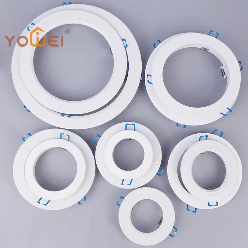 LED Downlight Spotlight Bracket Light Stand Adapter Lamp Shade Rings Hole Enlarge White Outer Frames Cut Out Remedial Circle