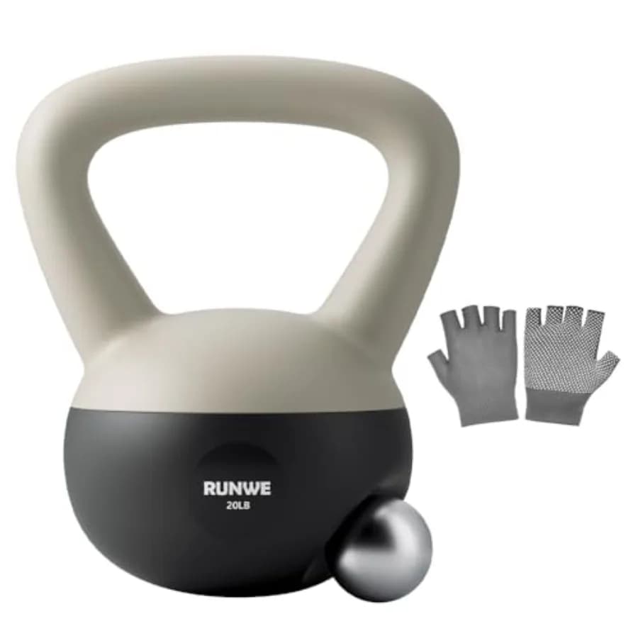 Soft Kettlebell - Sand Filled Kettlebell Cushioned Impact-Resistant Base 20 LB, Safety Guaranteed Ideal for Men, Women, & Beginners