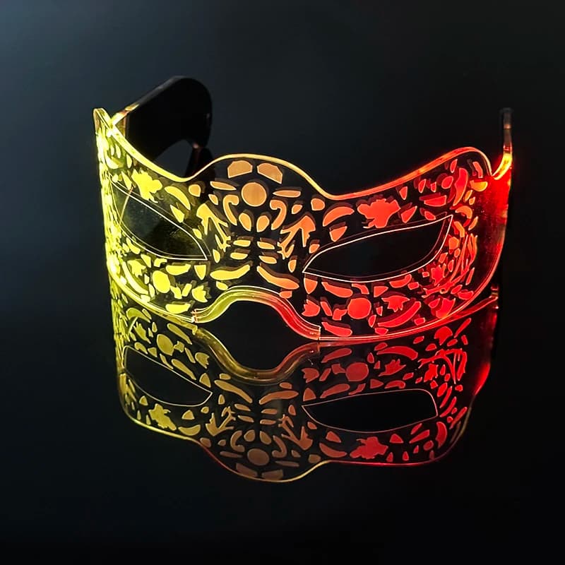Y2K Occhiali da discoteca luminosi a LED Glowing Bar Occhiali da festa Puntelli in maschera Occhiali da luce al neon per ragazze Donne Forniture