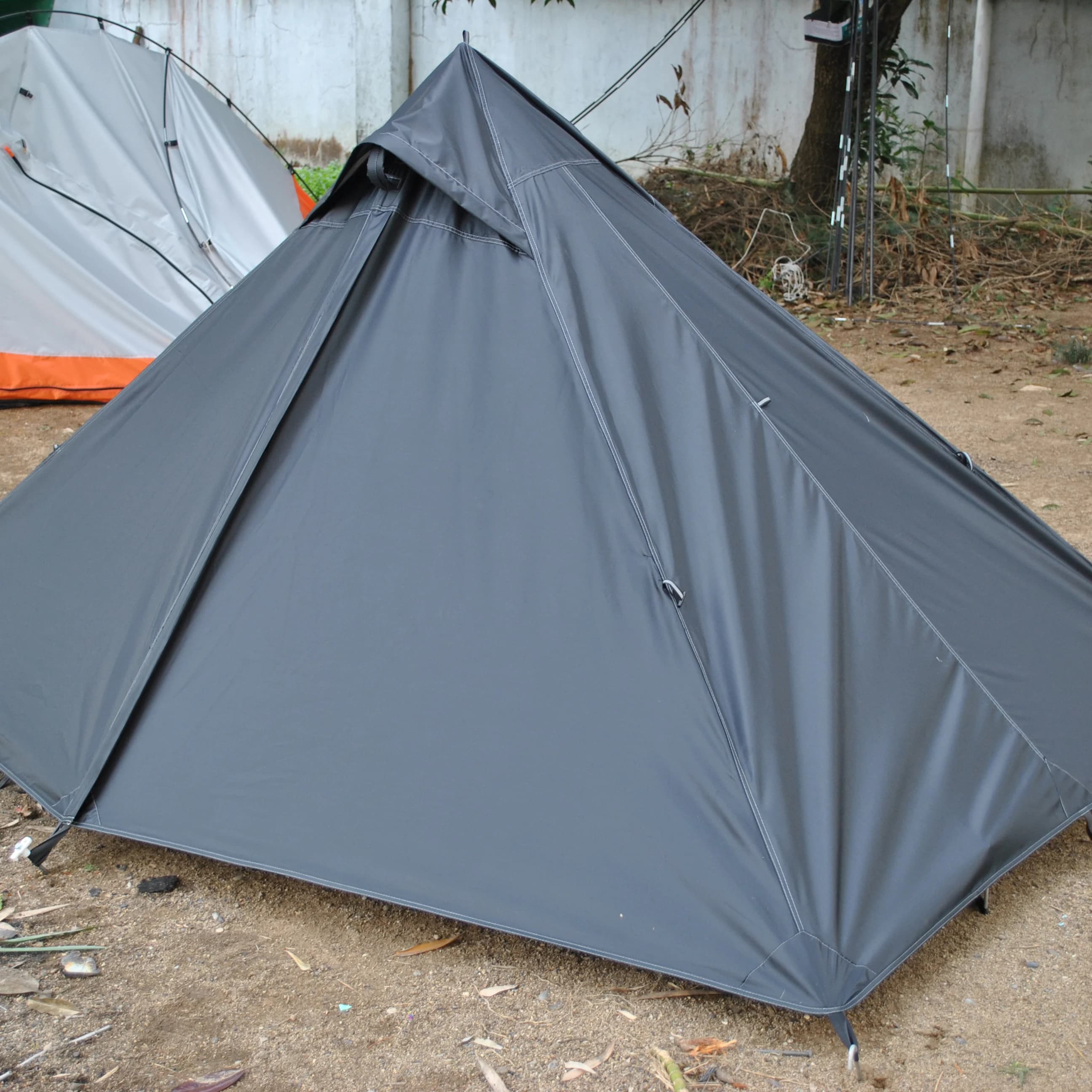 Durable trekking tent, ultralight pyramid tent for 2 people, hiking tent, outdoor camping, 2.2 kg included for all seasons