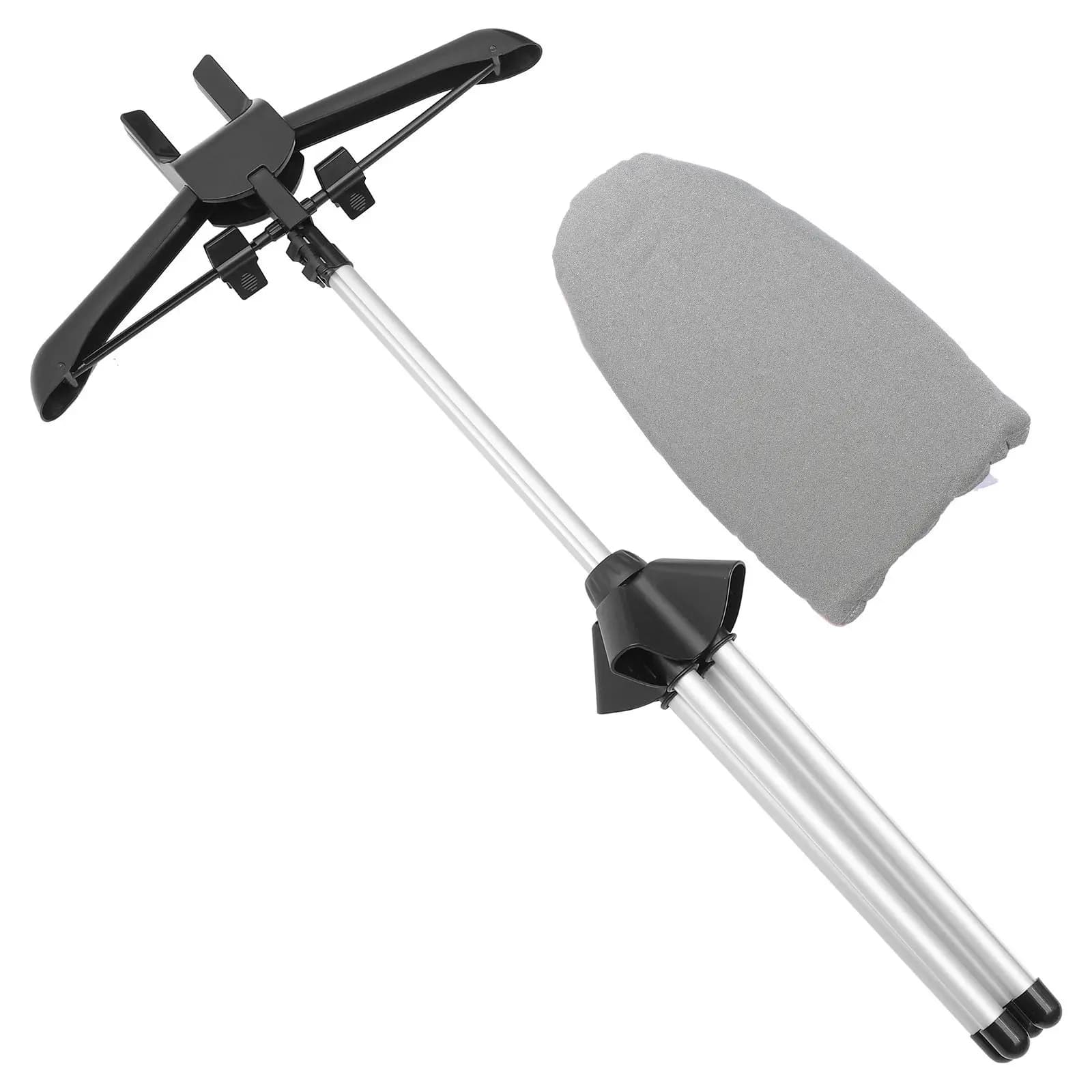 Set di 1 Steamer Compatto per Vestiti con Supporto Regolabile, Design Pieghevole Portatile per Uso in Spazi Ristretti
