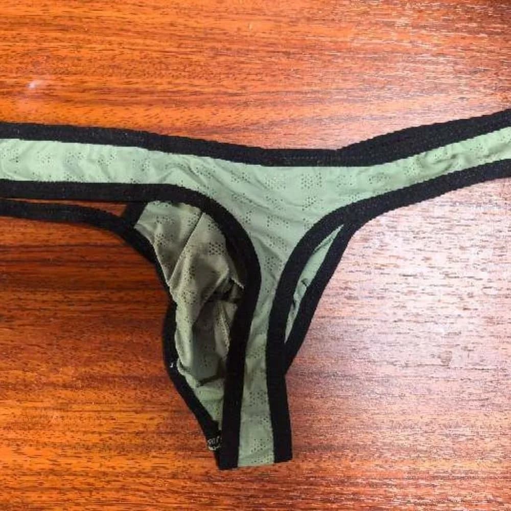 Slip da uomo traspiranti a vita bassa, intimo maschile in rete ultra sottile