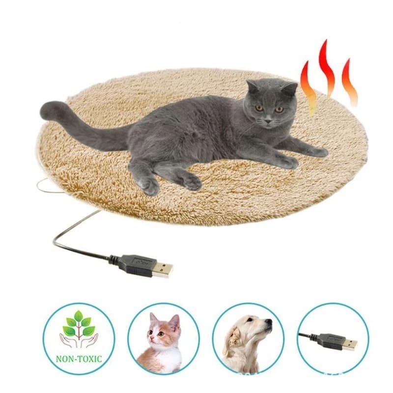 Constant Temperature Pet Heating Mat - USB Powered Waterproof Electric Blanket, Leak-Proof Warm Bed for Small Dogs & Cats