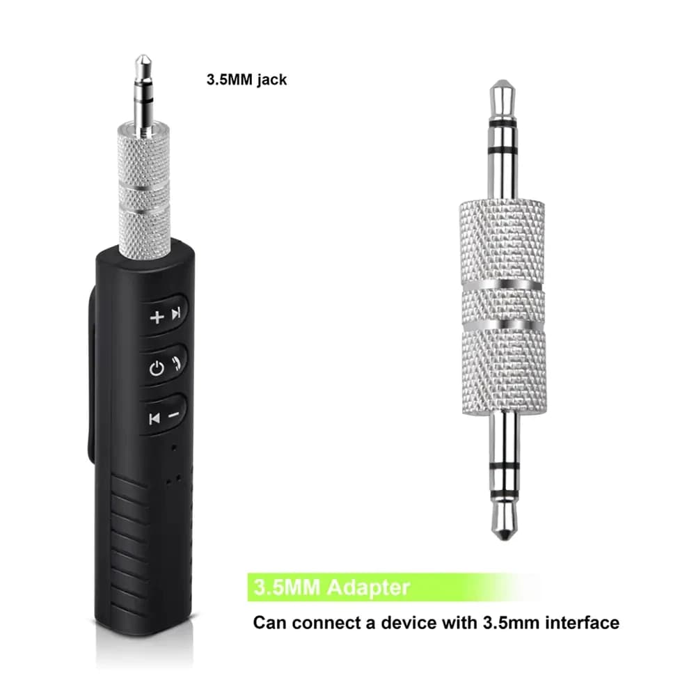 Adattatore wireless per auto da 3,5 mm, ricevitore audio Bluetooth Aux, Bluetooth esterno per auto, per cuffie, PC, musica, MP3, altoparlante