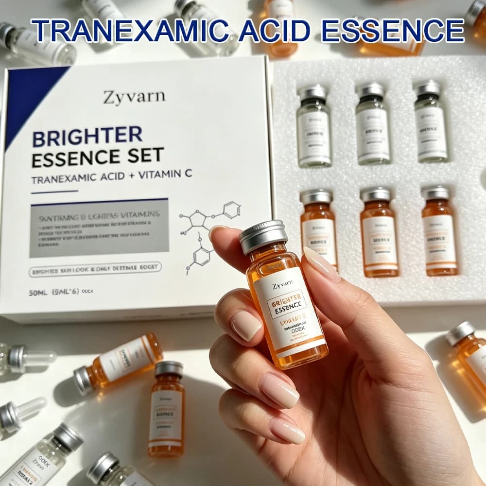 Facial 5ml*6Pcs Tranexamic Acid Vitamin C Ampoule Skin Booster Serum Repair Skin Barrier Brightening Moisturizing Skin Care