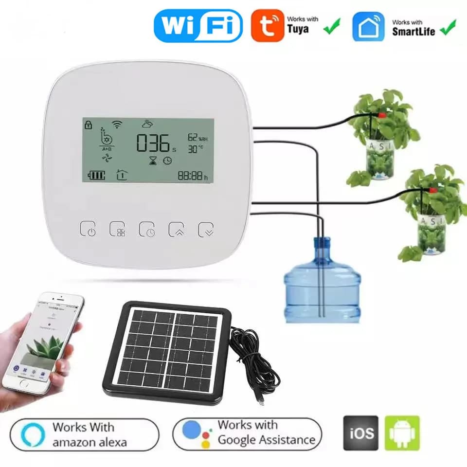 WiFi Tuya Smart Sprinkle irrigation system Automatic system Plant control system APP Voice control Alexa Google