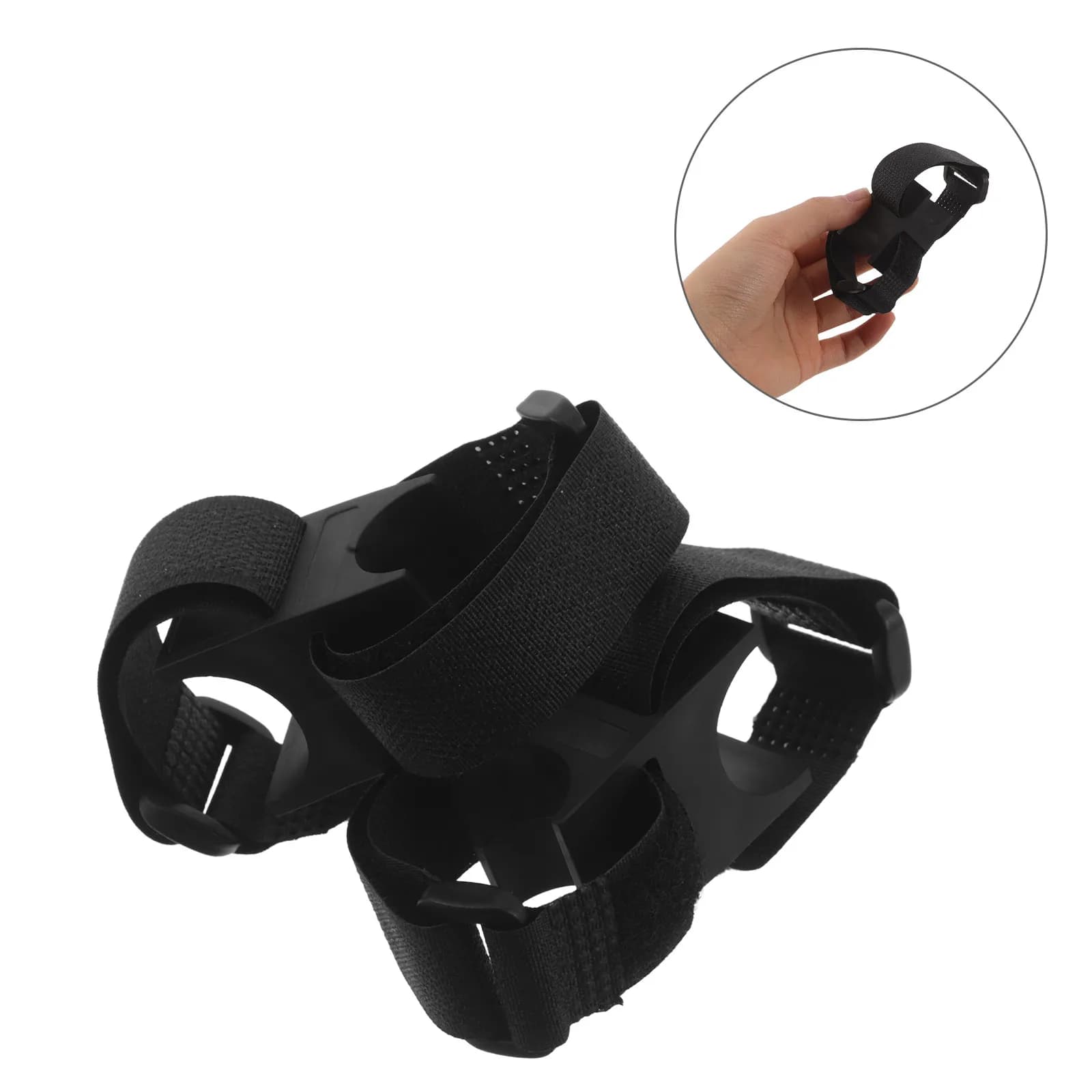 Supporto per luce da bici (2 pezzi) - Robusto supporto per torcia con gancio e morsetto a strappo, installazione rapida, staffa per luce da manubrio per bici da strada e mountain bike