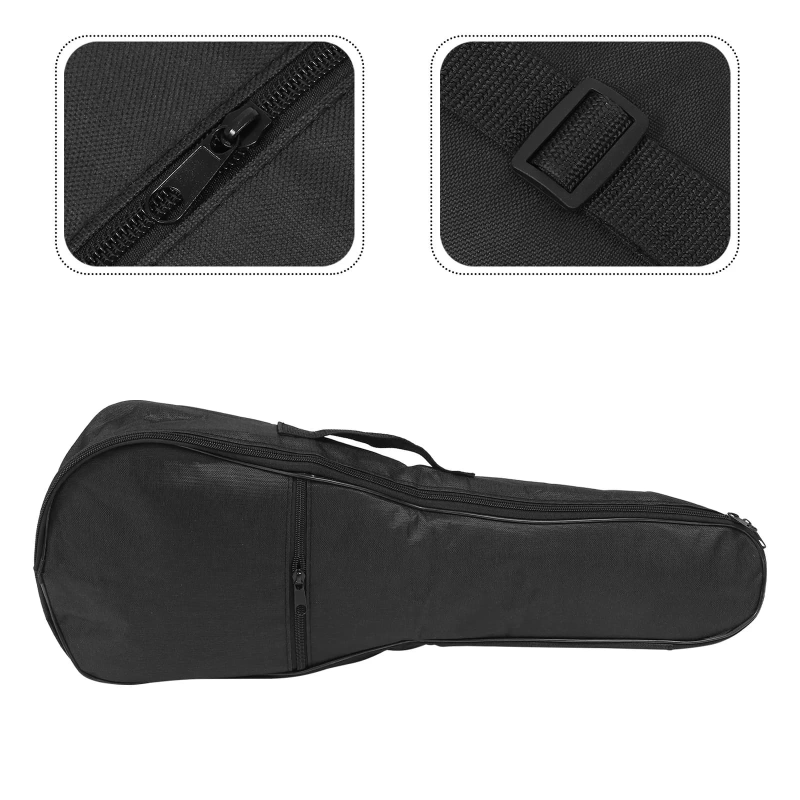 Borsa per Strumenti Musicali, Organizer per Ukulele per Principianti Adulti, Custodia Nera Imbottita per Strumenti Musicali