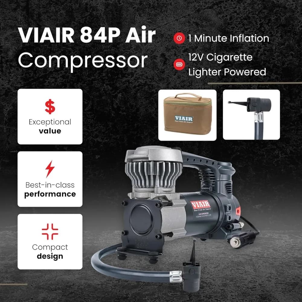 85P - 00085 Gonfiatore per pneumatici Compressore d'aria portatile per auto, camion e SUV Compressore d'aria per pompa per pneumatici on/offroad 12V portatile pesante