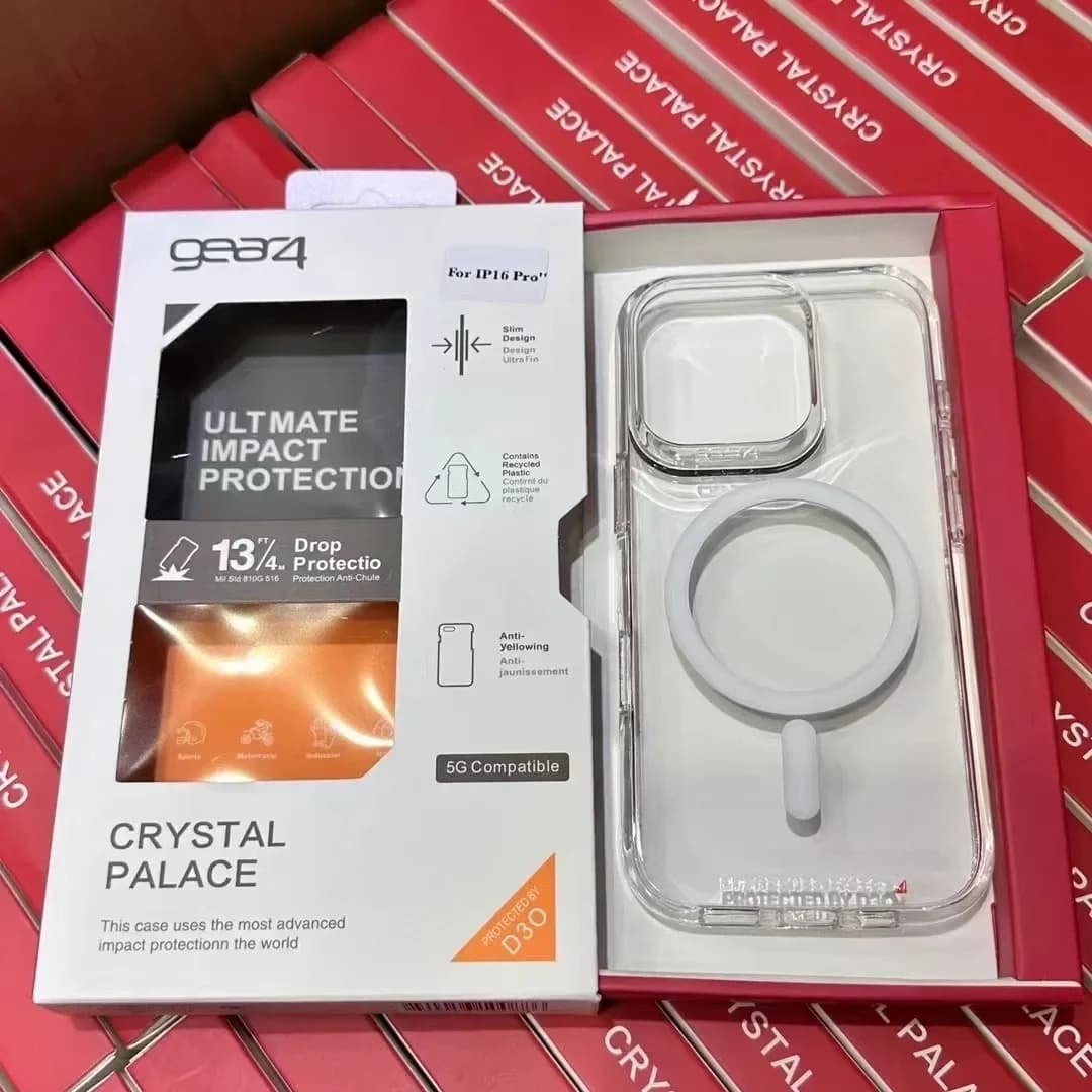 Gear4 Clear Shockproof Armor for MagSafe for iPhone 17 Pro Max Air 16 15 14 13 Pro, wireless charging, Ott-Box cover