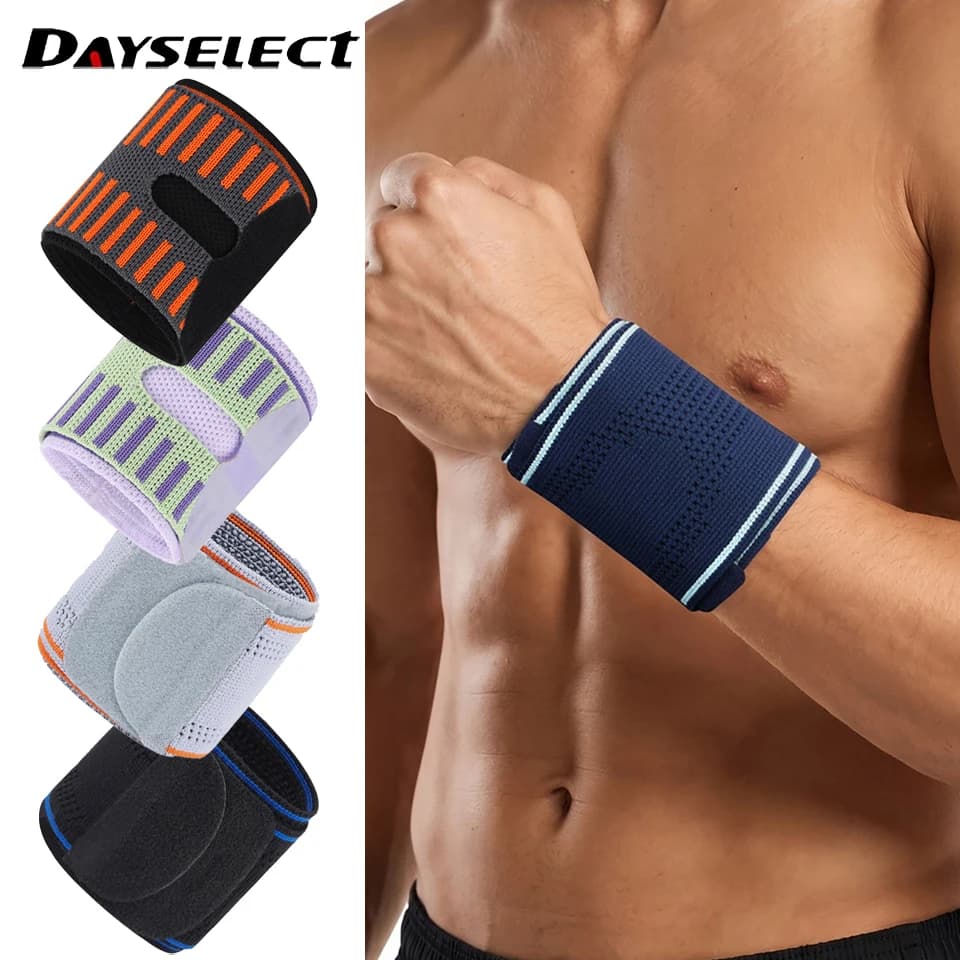 Supporto Professionale per Polso Sportivo, Fascia Compressiva in Maglia Traspirante ed Elastica per Basket, Badminton e Palestra