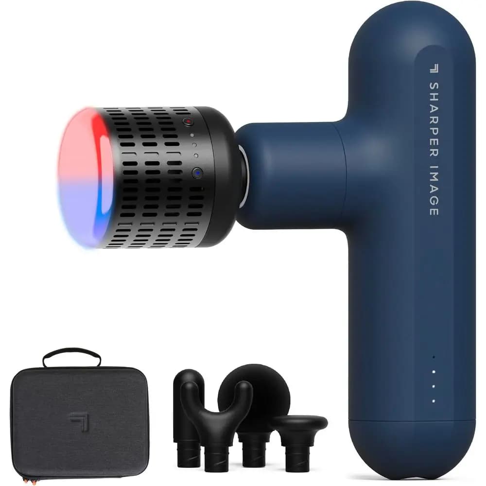 Deep Fabric Massage Massage Gun, PowerMove Evo Hold Rechargeable Portable Massager, 4 Adjustments, 5 Accessories and C Transport