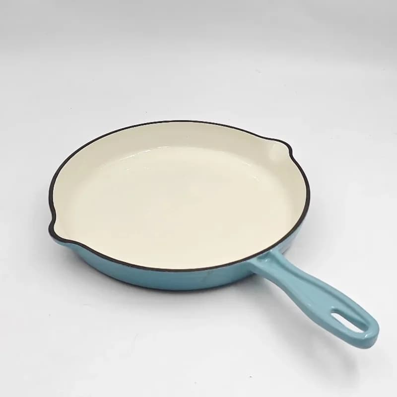 Enamel coated cast iron non-stick cookware, frying pan, small cast iron pan, convenient, practical and durable