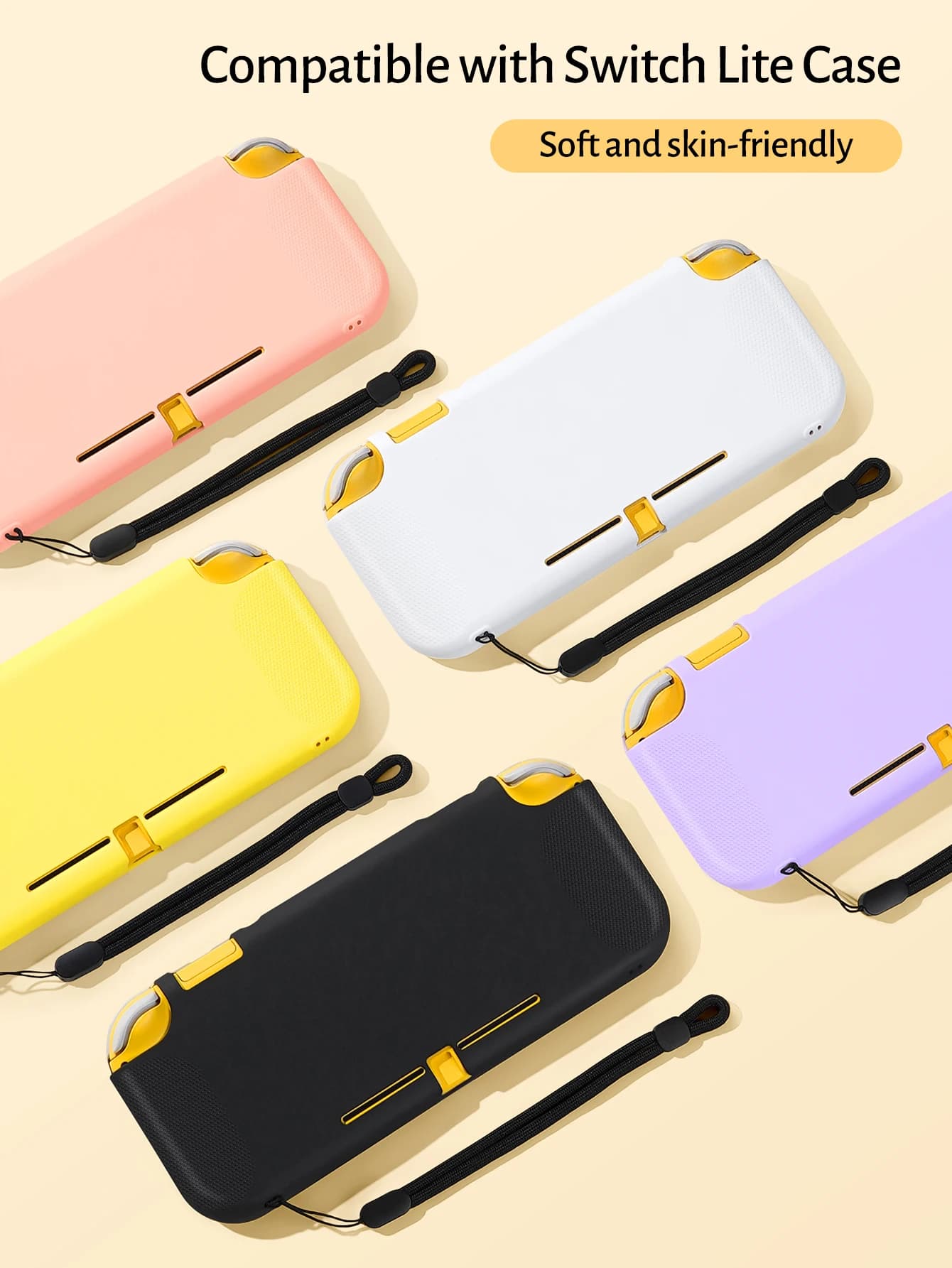 [Con cordino] Custodia protettiva Switch Lite per Nintendo Switch Lite, per Switch Lite Custodia protettiva per schermo Cover per impugnatura