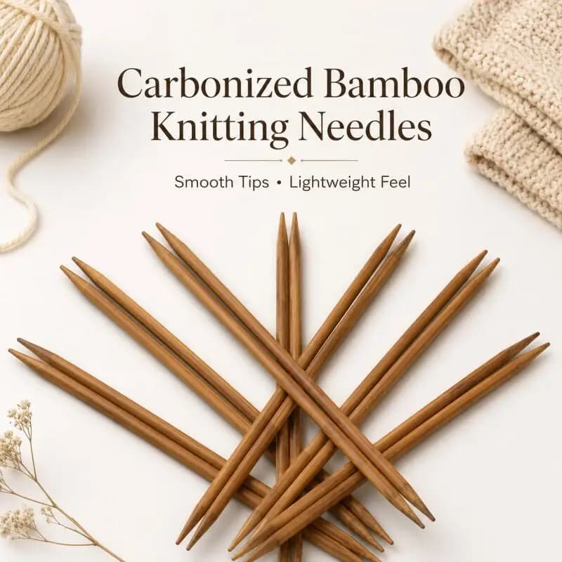 2/4Pcs 3-10mm Bamboo Knitting Needles Circular & Straight Set for Hand-Knitting Sweater Scarf Hat DIY Sock Tools