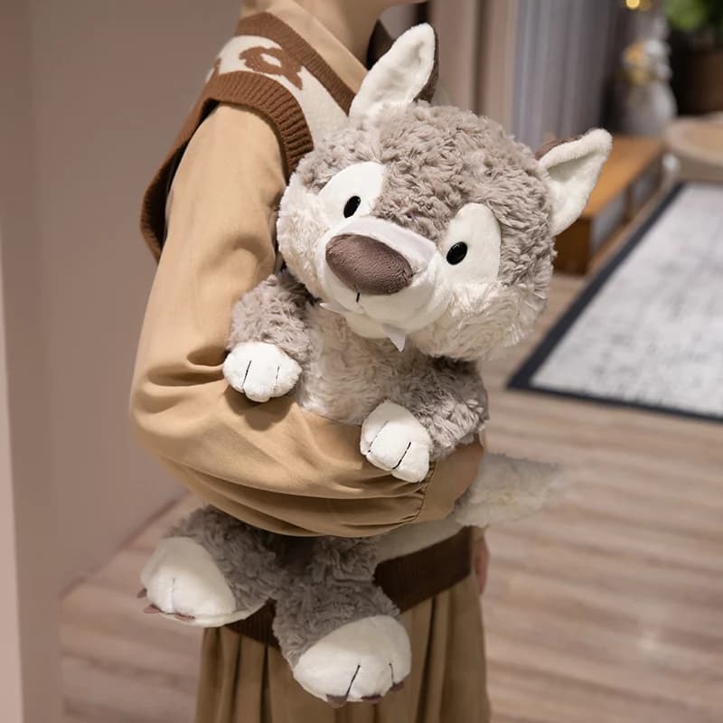 Peluche di Pecorella, Civettone o Lupo da 25-50cm, Simpatici Amici della Foresta, Decorazione per la Stanza, Ornamento da Scrivania, Giocattolo per Bambini