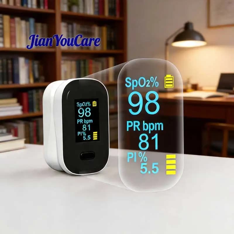 JianYouCare Medical Portable Pulse Oximeter, OLED Display Saturimeter, Oxygen Saturation Monitor for Children