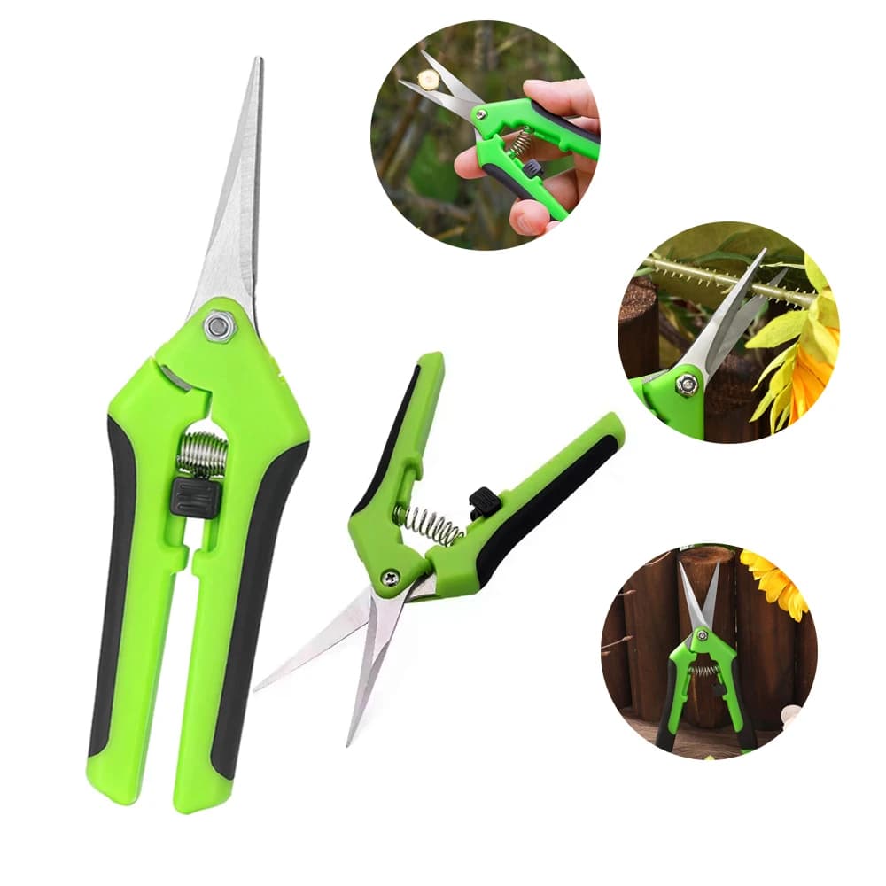 Gardening scissors set - Stainless steel shears for Flowers, Coppers and Grasses with Anti-slip Hergonomics Grips