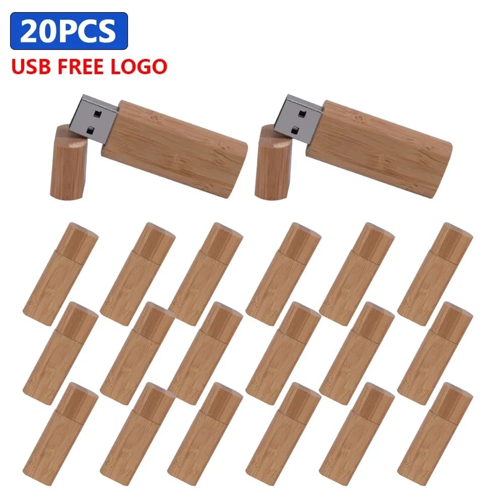 20 pz/lotto USB Flash Drive 128gb Pen Drive di legno Bastone di 16GB 32GB 64GB Ad Alta Velocità Usb 2. 0 Flash Drive Pendrive MARCHIO Su Ordinazione Libero