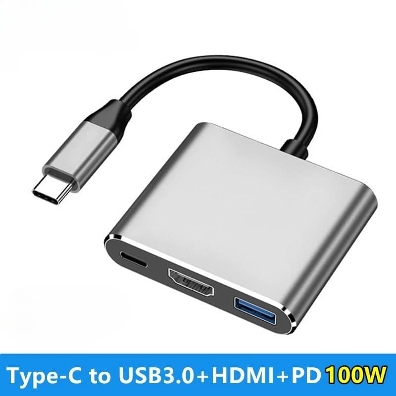 Hub Adattatore USB3.0 C Multifunzione 3-in-1 8-in-1 Tipo C HDMI 4K con Convertitore per Ricarica Rapida PD per Laptop