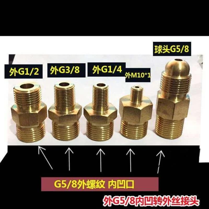 G5/8 A 1/4 1/2 3/8 Dewar Converter Adattatore Azoto Ossigeno Cilindro Liquido Adattatore Valvola di Sicurezza Connettore Cilindro In Acciaio