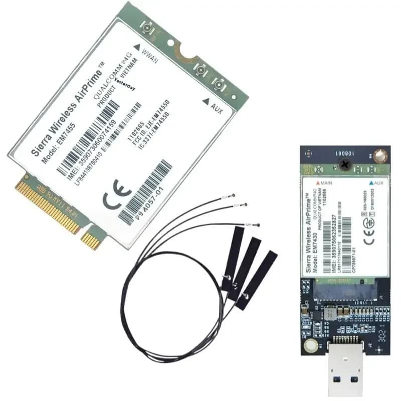 1 Set SCHEDA 4G 300Mbps WWAN Wireless EM7455 1103582 FDD/TDD LTE Cat6 NGFF M.2 MODULO 4G Per Laptop E Router 4G