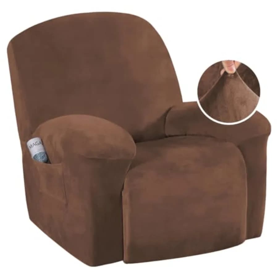 Copridivano in Velluto per Divano Reclinabile, Elegante e Moderno, Protezione per Mobili in Velluto con Schiuma Antiscivolo
