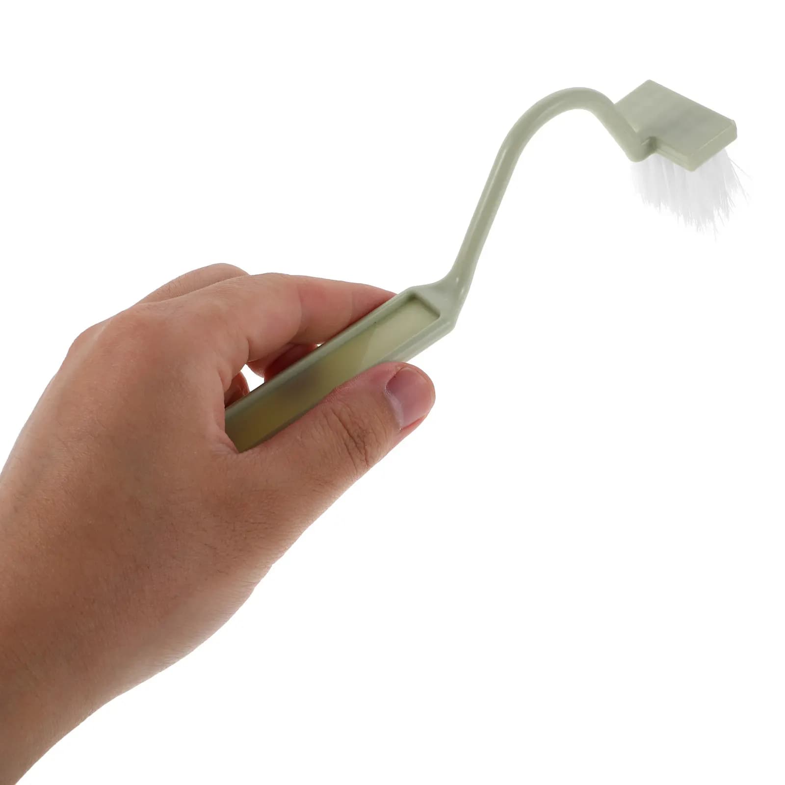 Spazzola per WC a Forma di S con Testina Piccola, Manico Angolato Ergonomico per Pulizia Profonda dei Bordi del WC, Design Compatto per Adulti, Senza Angoli Morti