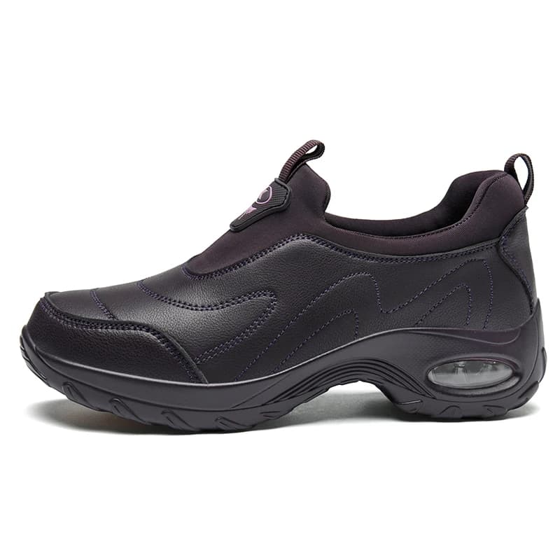 Nuove donne slip on belle scarpe casual sneakers in pelle con cuscino d'aria sportivo antiscivolo confortevole