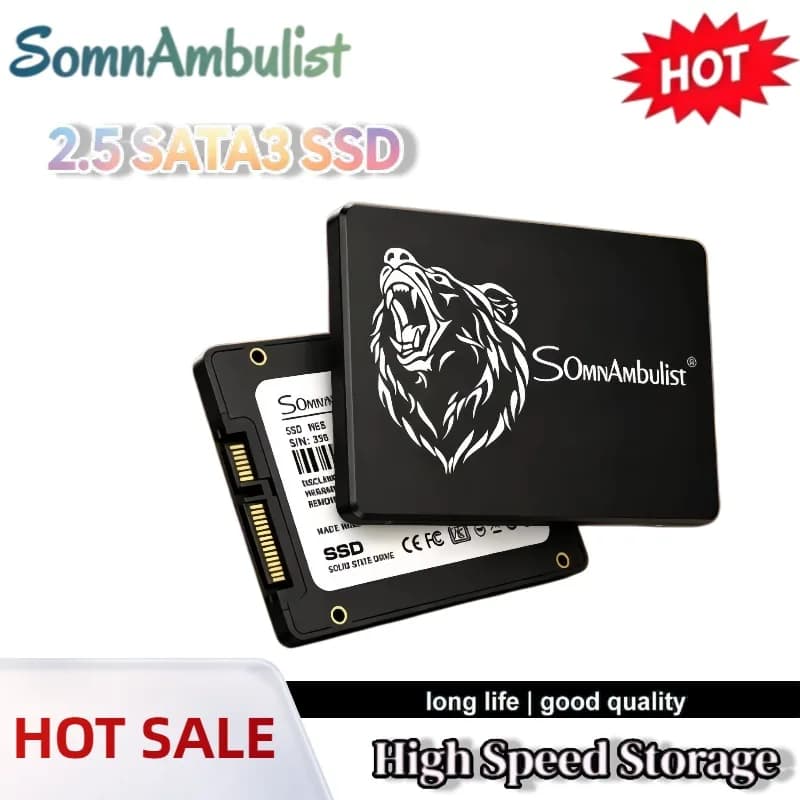 SomnAmbulist SSD Solid State Drive Wholesale Is Suitable for 2.5 Inch Sata3.0 Desktop 128GB 256GB Notebook Computer Hard Disk