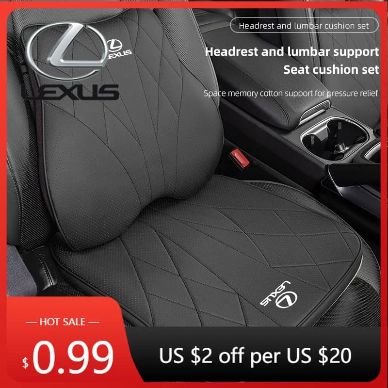 Adesivi per interni Coprisedili per auto in memory foam Cuscino traspirante per il collo Supporto lombare per Lexus IS250 IS200 CT200h GS300 LS430 R