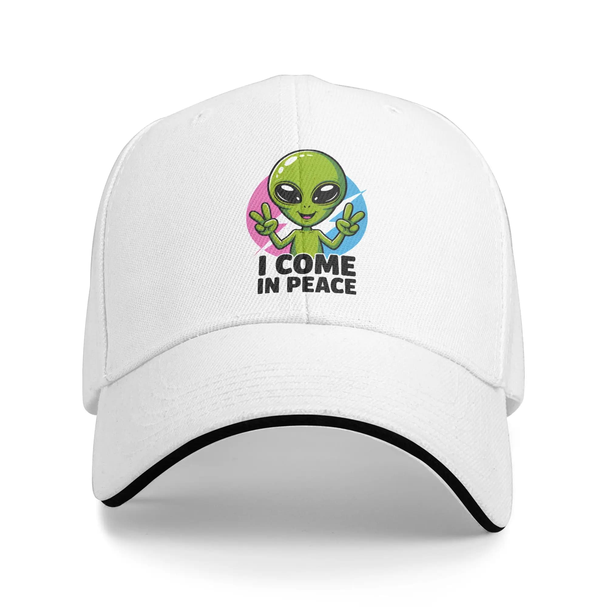 Cappellino da Baseball UFO We Come In Space Alien Sun, Design Estivo per Coppie, Cappello Trucker Regolabile alla Moda Kpop Rock