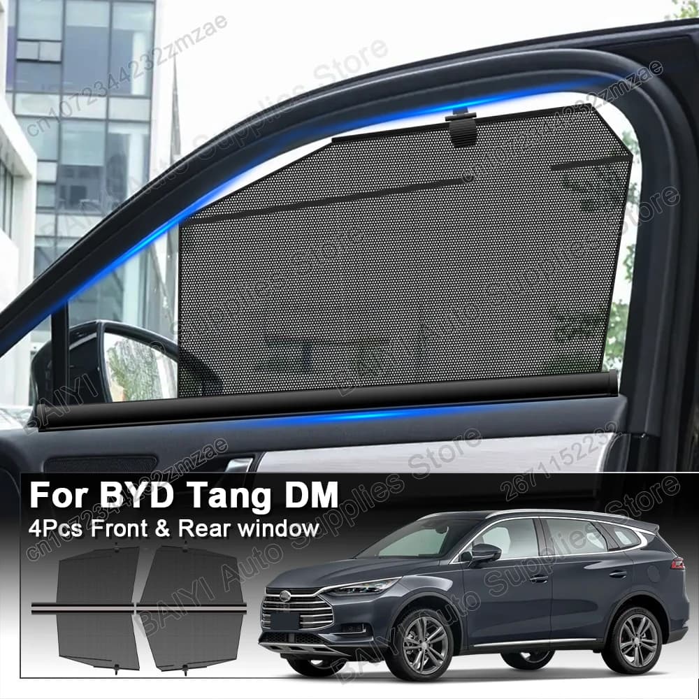 Parasole Automatico per Finestrini Auto BYD Tang 2015-2024, Personalizzabile per Finestrini Anteriori e Posteriori, Accessori Auto