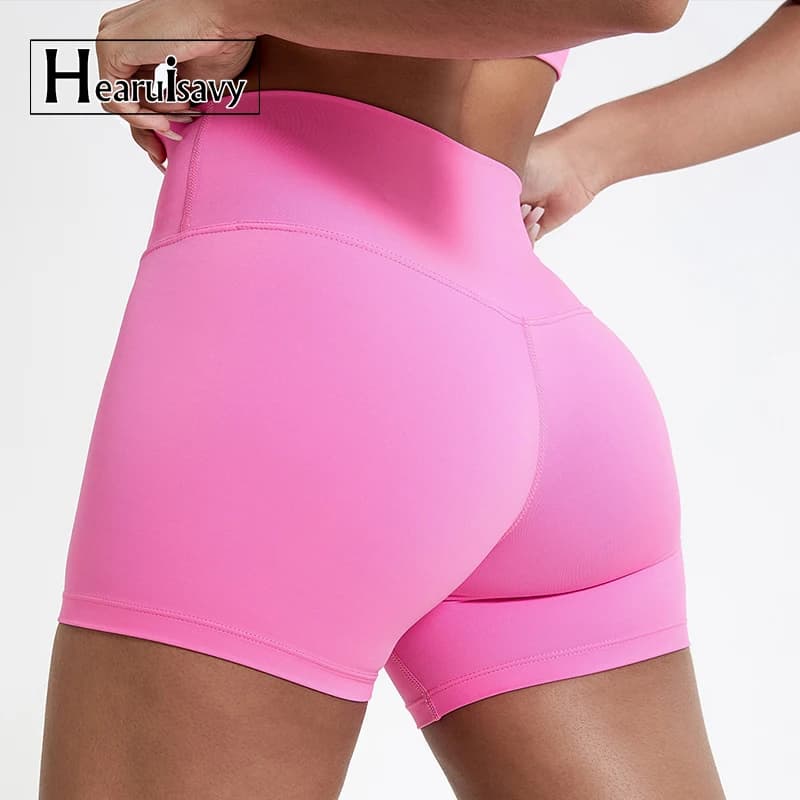 High Quality Sports Push Up Shorts Women's High Waist Yoga Shorts Softening Gym Leggings Cycling Shorts for Women Yoga Clothing
