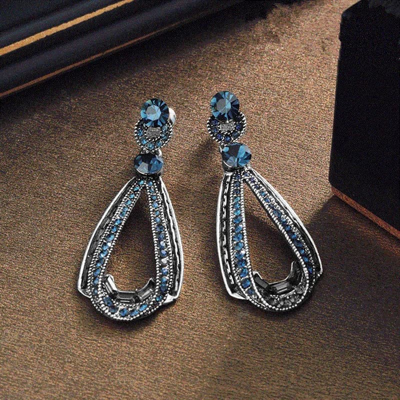 Orecchini Pendenti a Goccia Ispirati al Vintage, 1 Paio, con Zirconia Cubica Incastonata, Gioielli Delicati e Senza Tempo per Donne