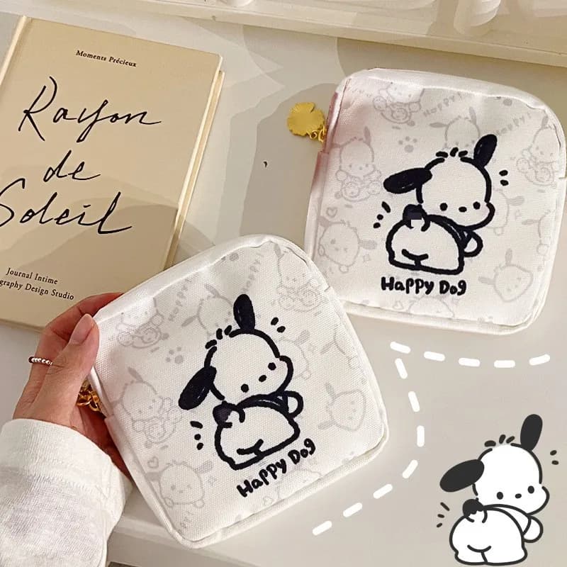 Borsa Portatile per Assorbenti Igienici Kawaii Sanrio Pochacco, Carina per Ragazze e Studentesse, per il Periodo Fisiologico, Regalo