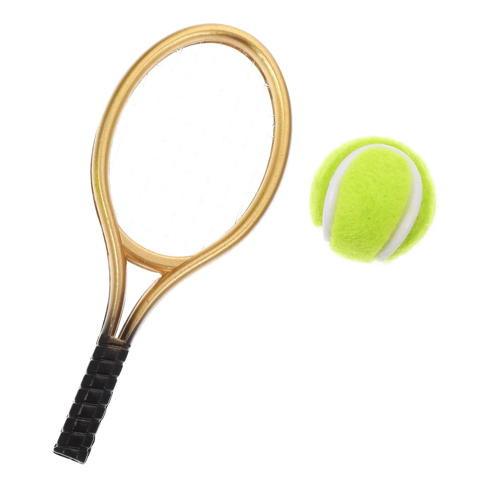 Set Mini Racchetta e Palla da Tennis, Materiale Premium, Dimensioni Ridotte, Decorazione per Casa, Accessorio Fotografico, Ornamento Artistico