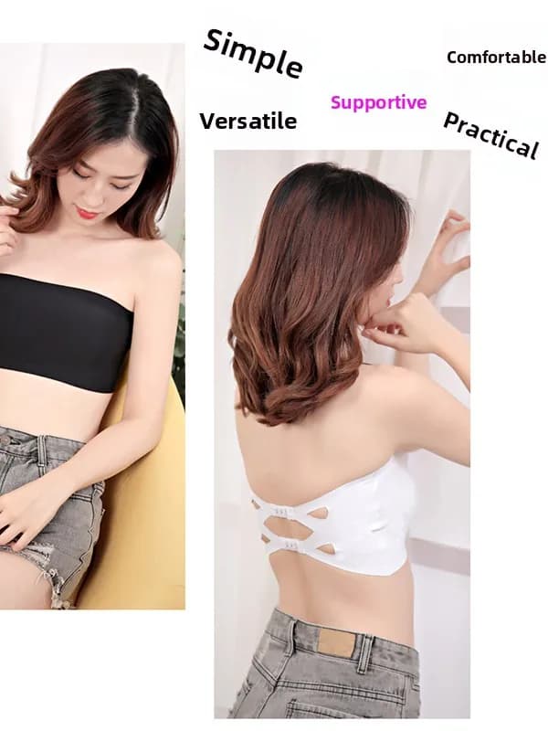 Sexy Strapless Bralette Performance Wear Women's Underwear Base Layer Beautiful Back Bar DS Show Costume Dance Performance